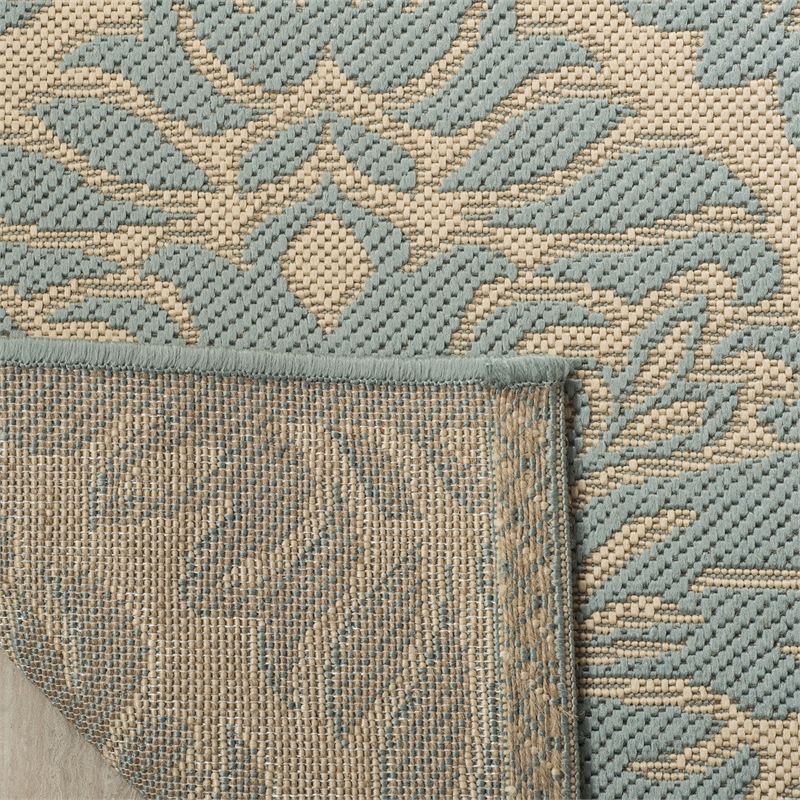 Safavieh Linden 100 8' x 10' Rug in Aqua and Cream