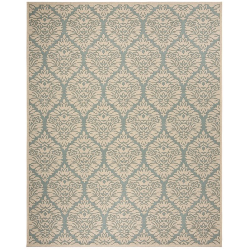 Safavieh Linden 100 9' x 12' Rug in Aqua and Cream
