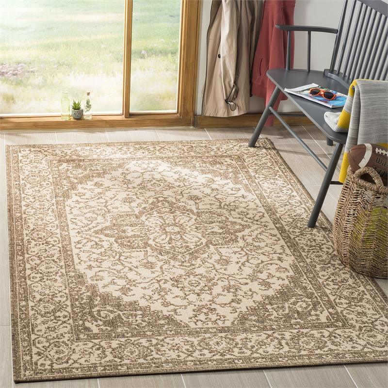 Safavieh Linden 100 9' x 12' Rug in Cream and Beige