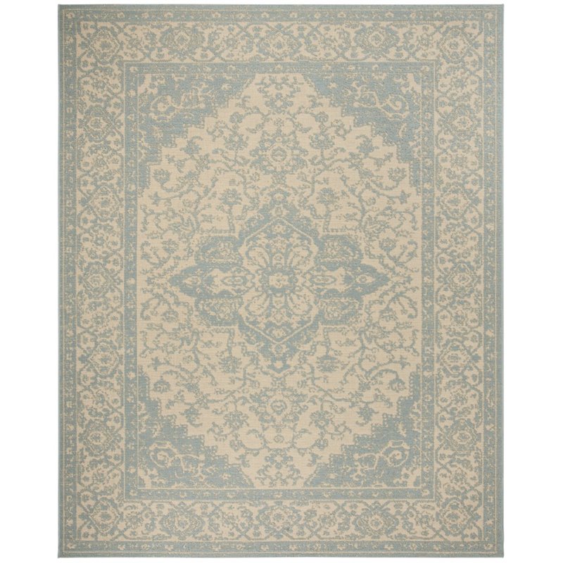 Safavieh Linden 100 8' x 10' Rug in Cream and Aqua
