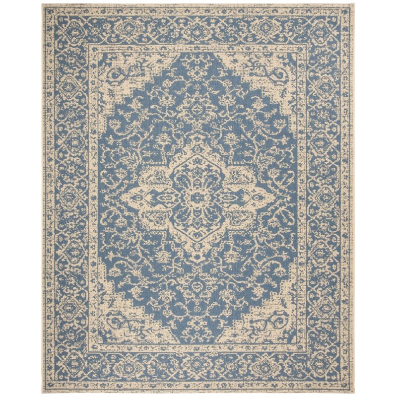 Safavieh Linden 100 9' x 12' Rug in Blue and Creme