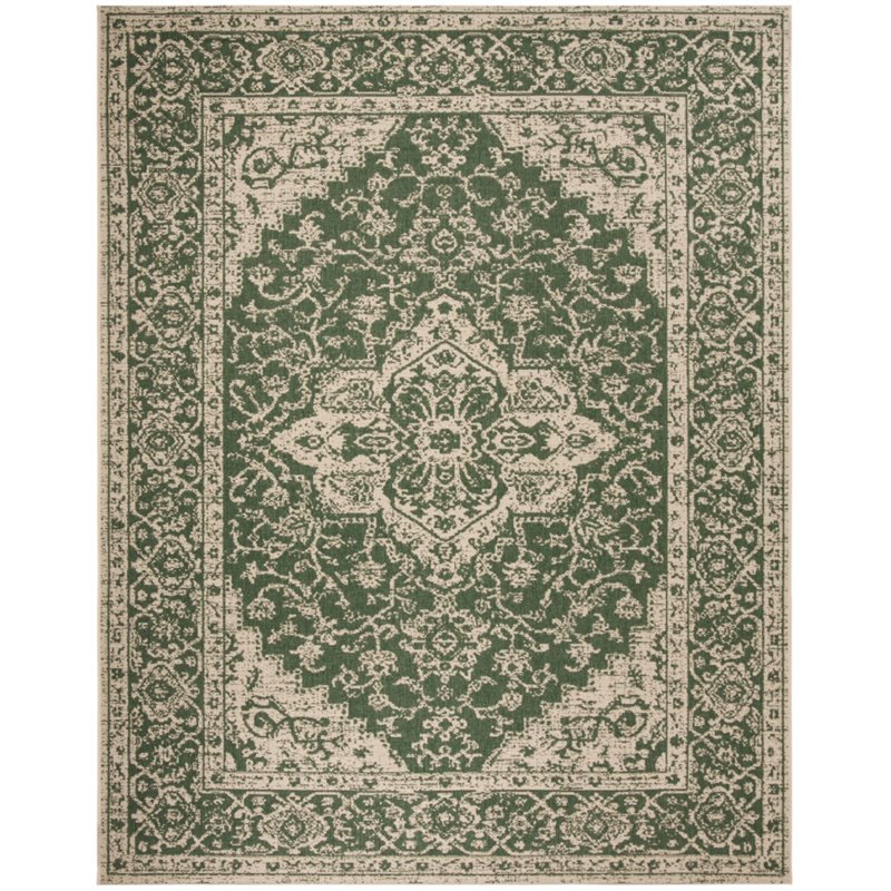 Safavieh Linden 100 9' x 12' Rug in Green and Creme