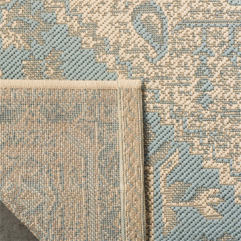 Safavieh Linden 100 8' x 10' Rug in Aqua and Cream