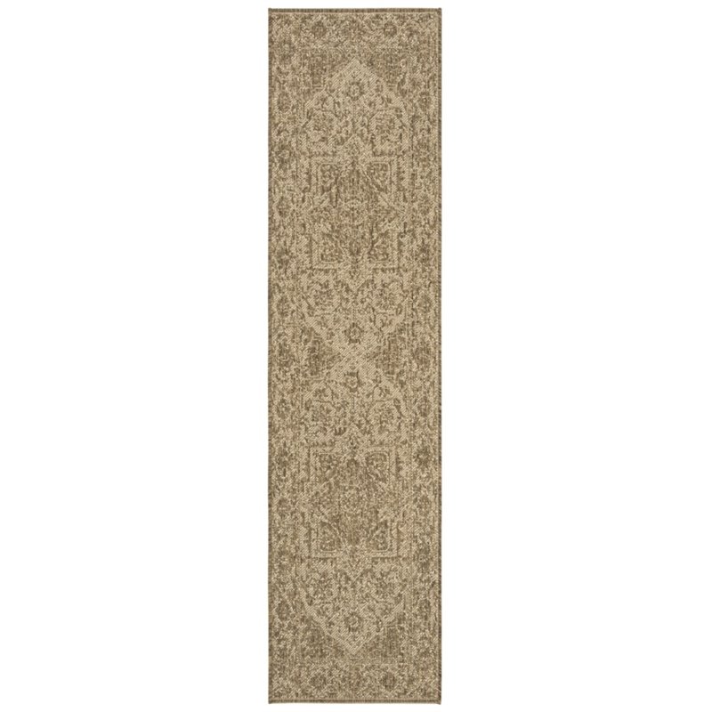 Safavieh Linden 100 2' x 8' Runner Rug in Cream and Beige