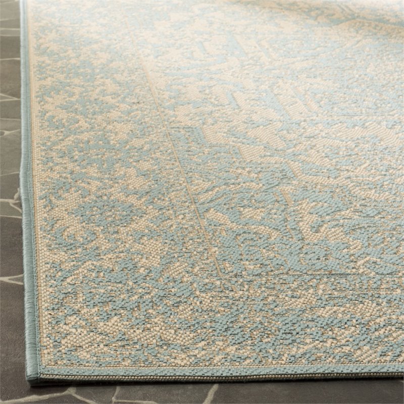 Safavieh Linden 100 8' x 10' Rug in Cream and Aqua