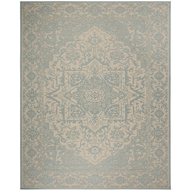 Safavieh Linden 100 8' x 10' Rug in Cream and Aqua