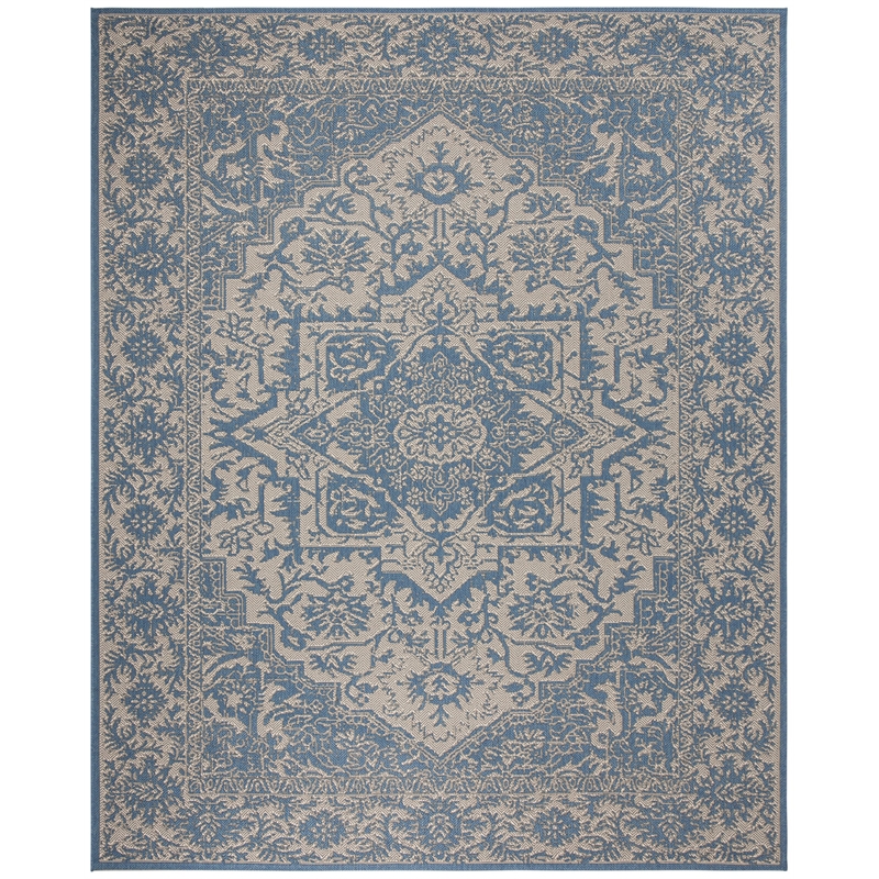 Safavieh Linden 100 9' x 12' Rug in Cream and Aqua