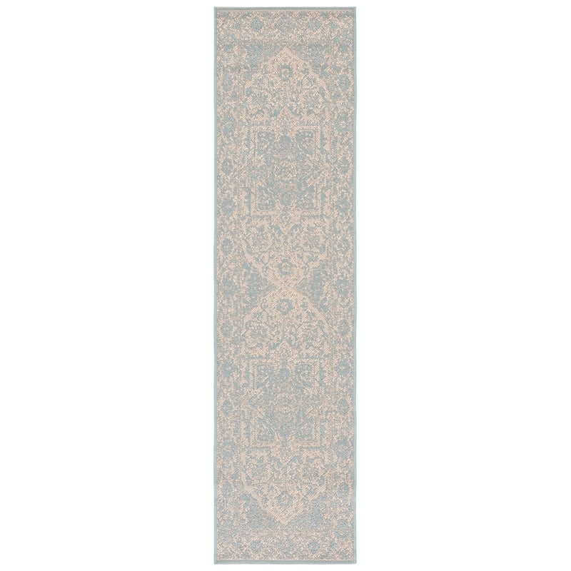 Safavieh Linden 100 2' x 8' Runner Rug in Creme and Brown