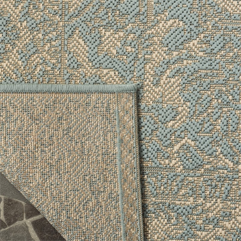Safavieh Linden 100 2' x 8' Runner Rug in Creme and Brown