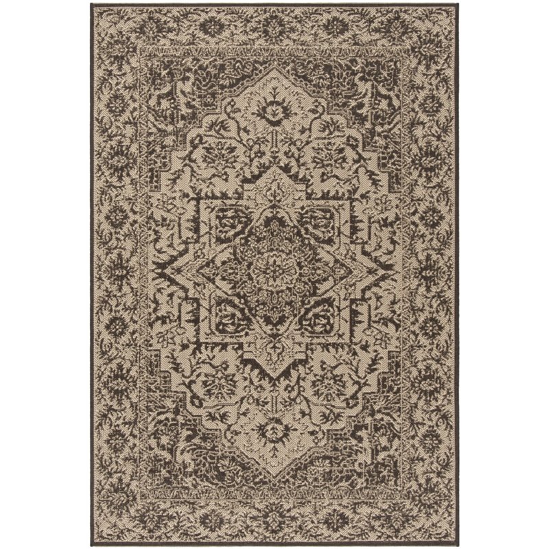 Safavieh Linden 100 4' x 6' Rug in Creme and Brown