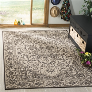 safavieh linden 100 5'1&quot x 7'6&quot rug in creme and brown
