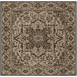 Safavieh Linden 100 6'7&quot Square Rug in Creme and Brown