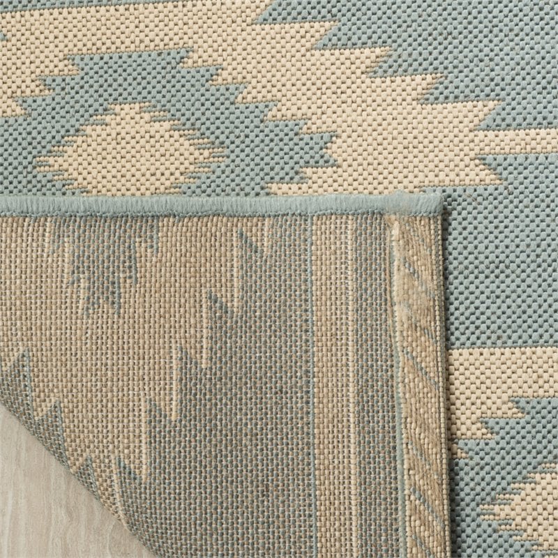 Safavieh Linden 100 9' x 12' Rug in Cream and Aqua