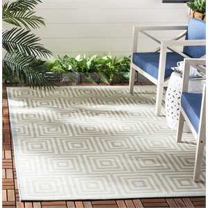 Safavieh Linden 100 4' x 6' Rug in Cream and Aqua
