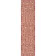 Safavieh Linden 100 2' x 8' Runner Rug in Red and Creme
