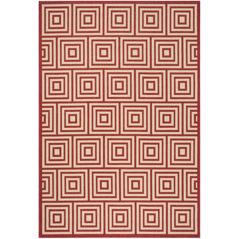 Safavieh Linden 100 8' x 10' Rug in Red and Creme