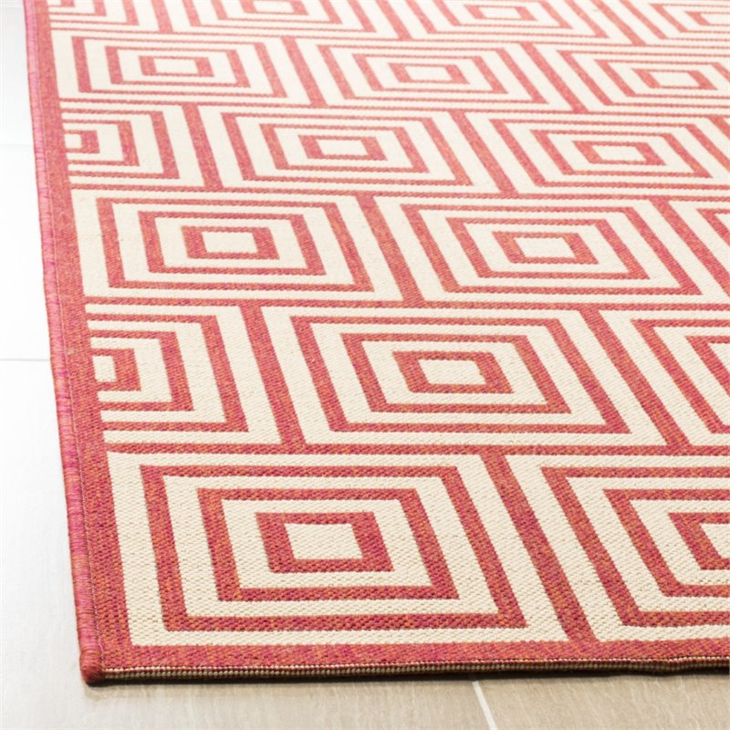 Safavieh Linden 100 9' x 12' Rug in Red and Creme