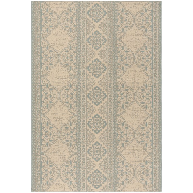 Safavieh Linden 100 8' x 10' Rug in Aqua and Cream