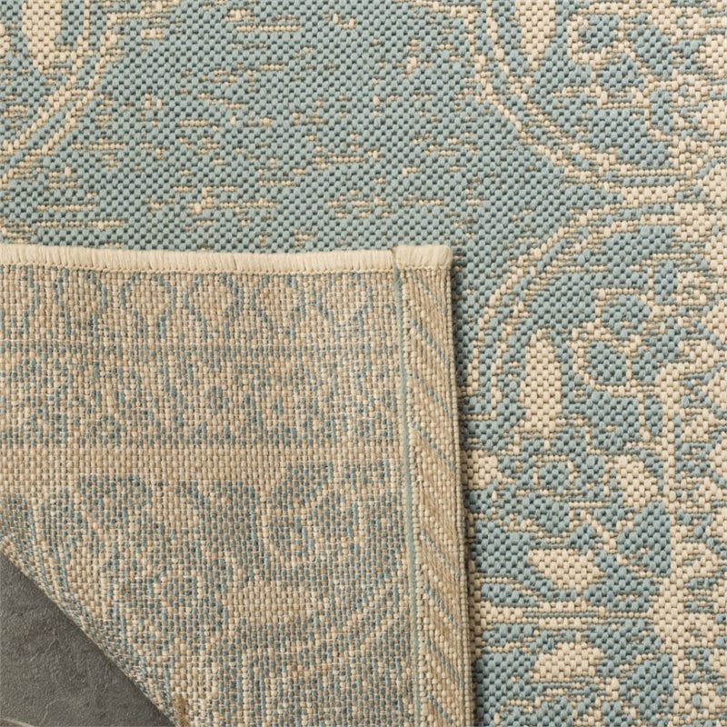 Safavieh Linden 100 4' x 6' Rug in Cream and Aqua