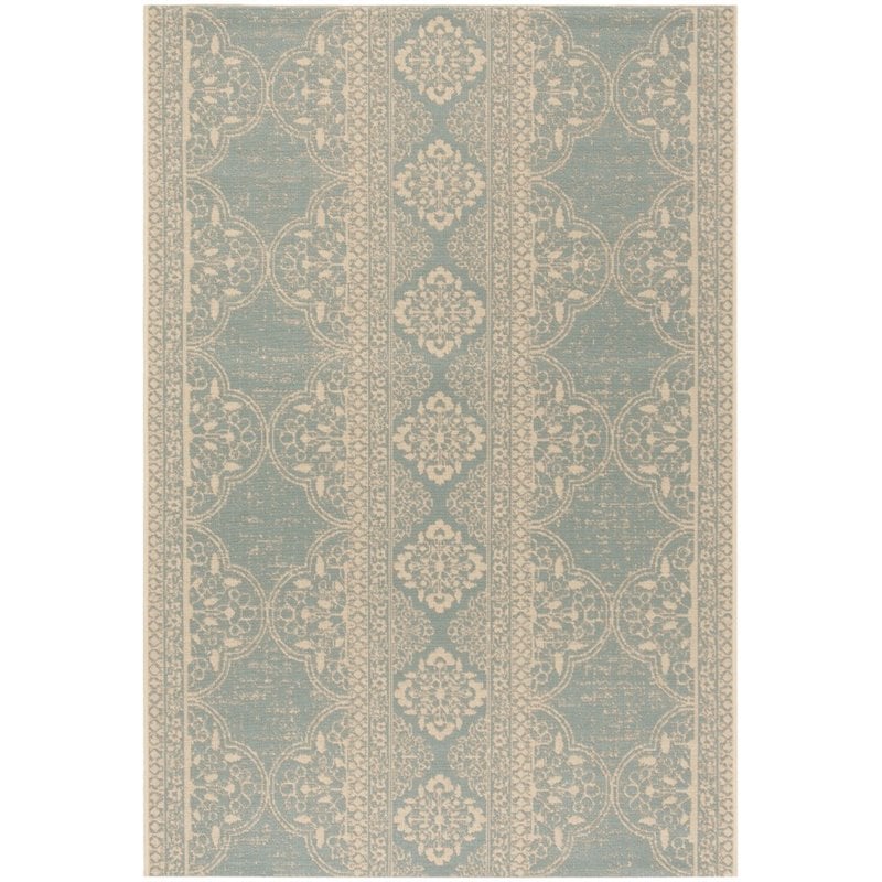 Safavieh Linden 100 4' x 6' Rug in Cream and Aqua