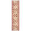 Safavieh Linden 100 2' x 8' Runner Rug in Red and Creme