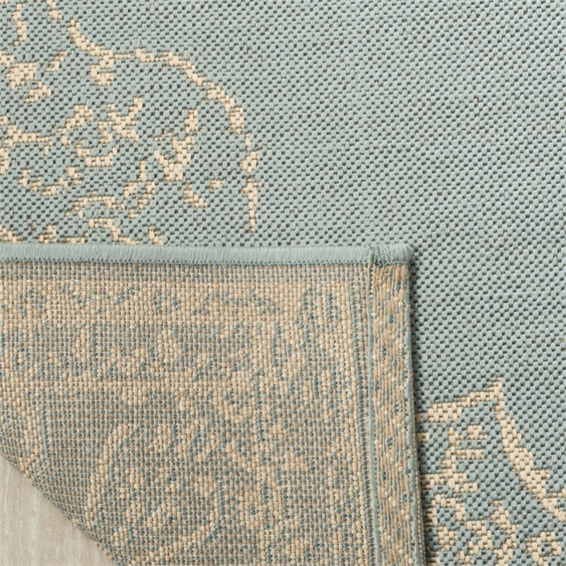 Safavieh Linden 100 9' x 12' Rug in Cream and Aqua
