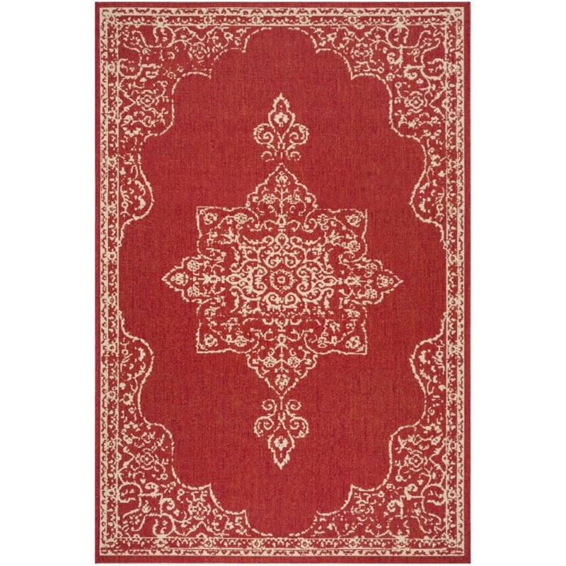 Safavieh Linden 100 8' x 10' Rug in Red and Creme