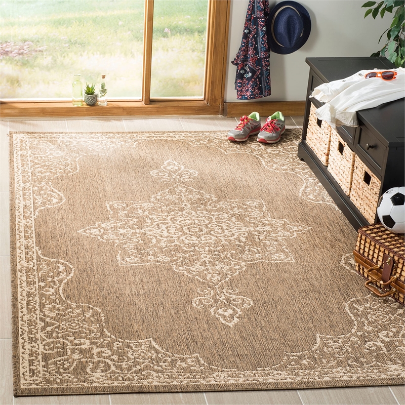 Safavieh Linden 100 9' x 12' Rug in Red and Creme