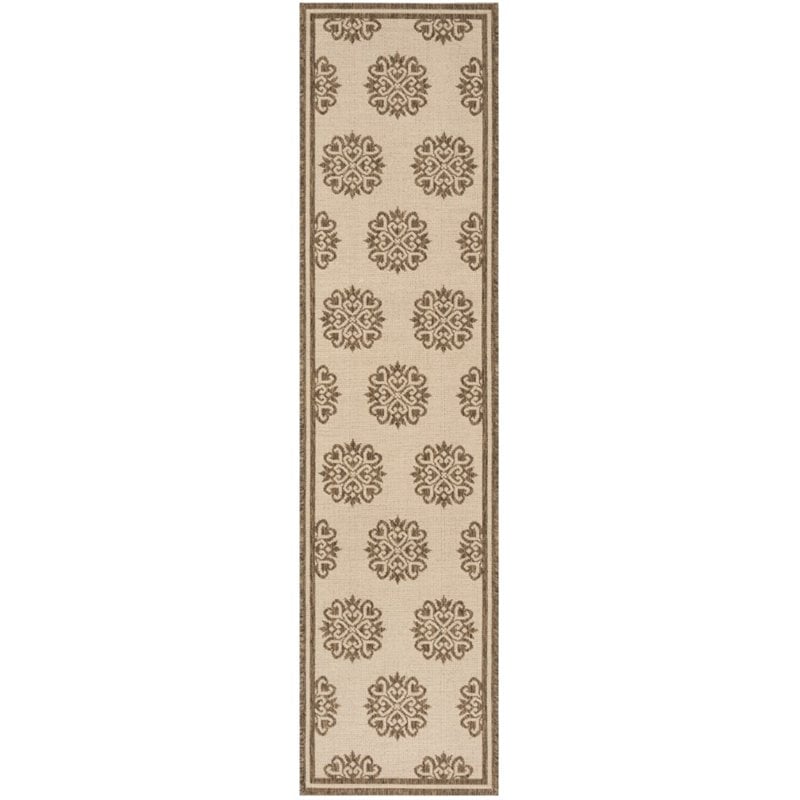 Safavieh Linden 100 2' x 8' Runner Rug in Cream and Beige
