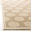 Safavieh Linden 100 2' x 8' Runner Rug in Beige and Cream