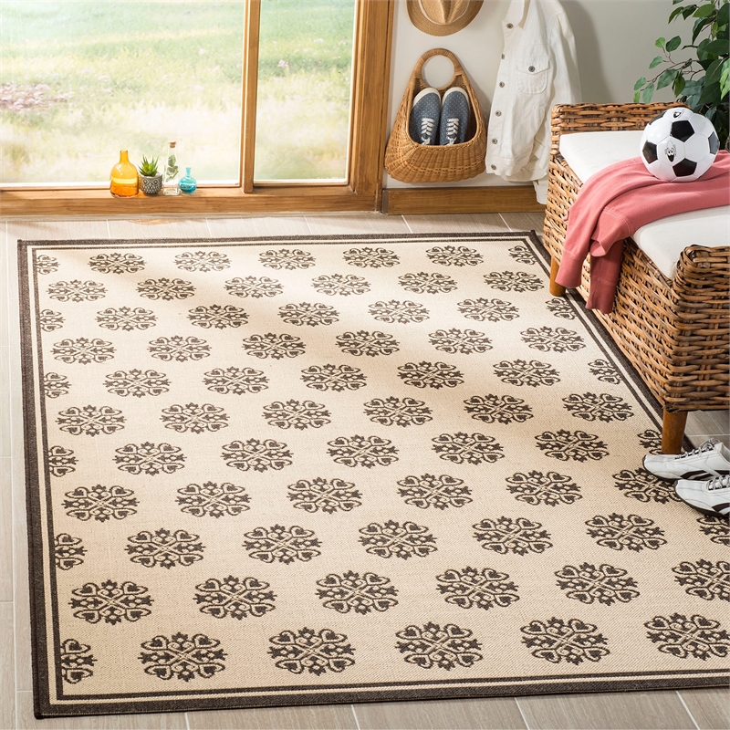 Safavieh Linden 100 9' x 12' Rug in Red and Creme