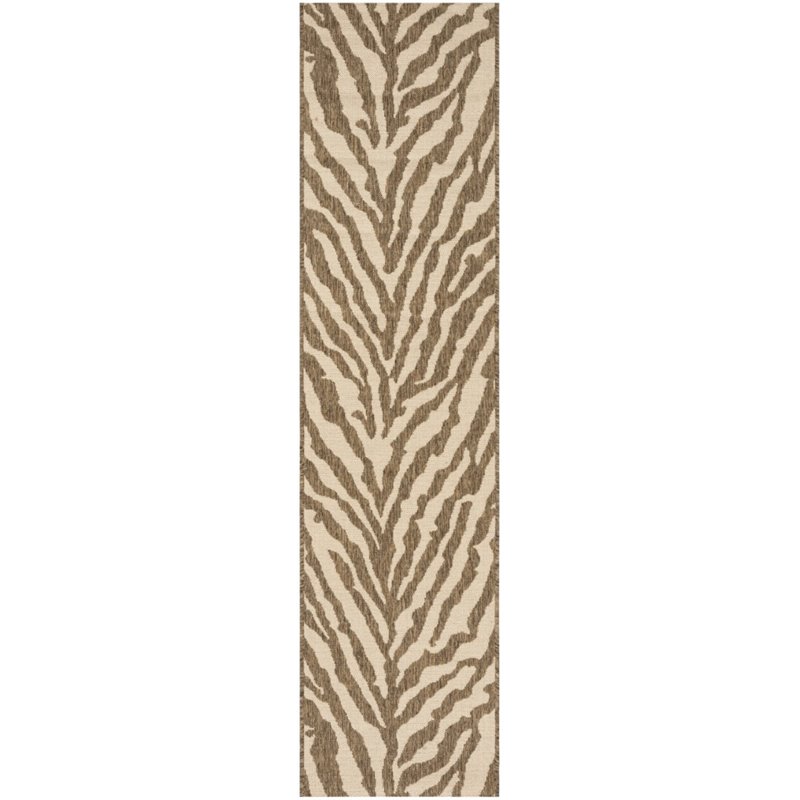 Safavieh Linden 100 2' x 8' Runner Rug in Cream and Beige