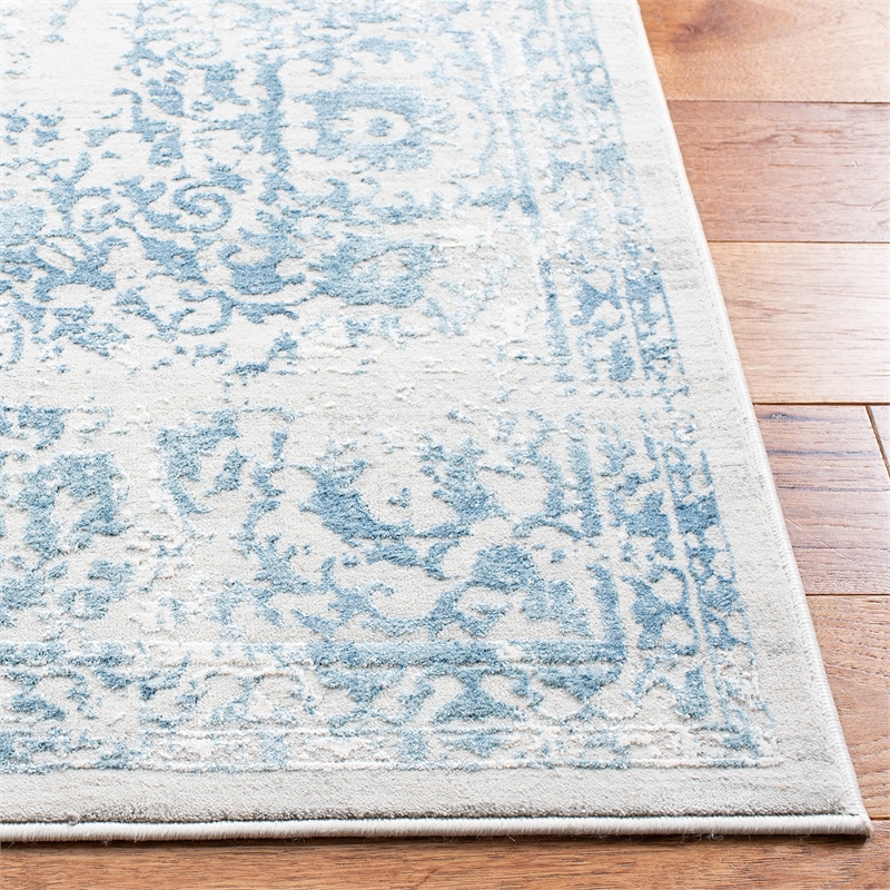 Safavieh Princeton 2' x 8' Runner Rug in Blue and Beige