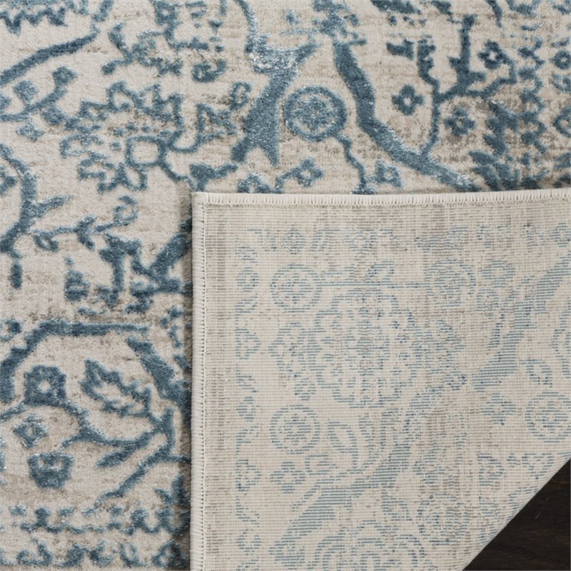 Safavieh Princeton 2' x 8' Runner Rug in Blue and Beige