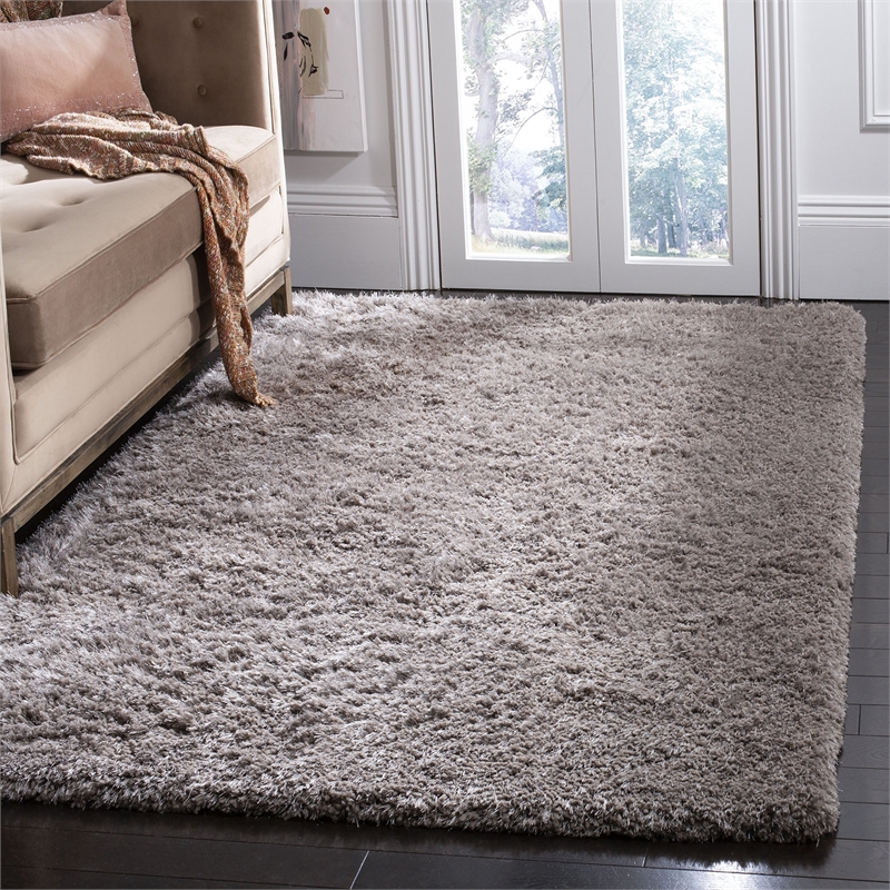 Safavieh Toronto 5' x 8' Hand Tufted Shag Rug in Gray