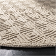 Safavieh Trace 200 6' Round Hand Tufted Wool Rug in Beige and Beige