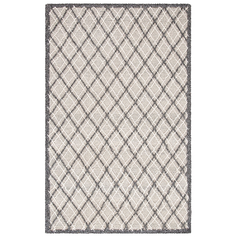 Safavieh Trace 200 4' x 6' Hand Tufted Wool Rug in Gray