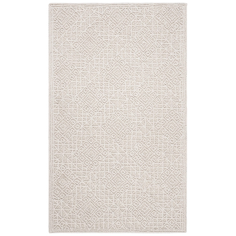 Safavieh Trace 200 3' x 5' Hand Tufted Wool Rug in Light Beige