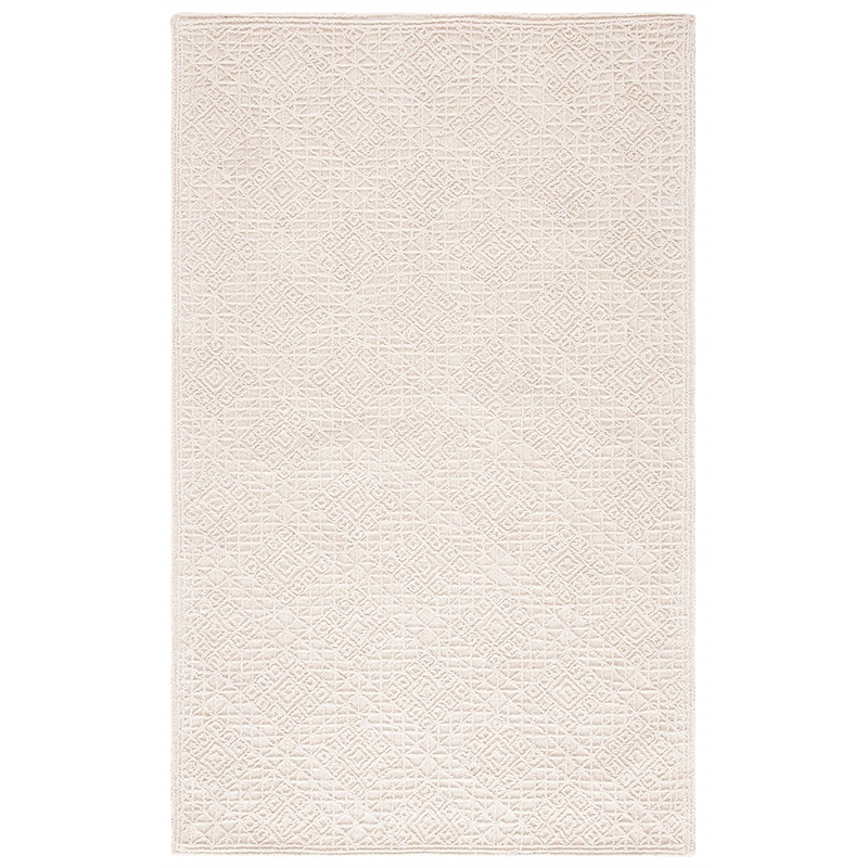 Safavieh Trace 200 4' x 6' Hand Tufted Wool Rug in Light Beige