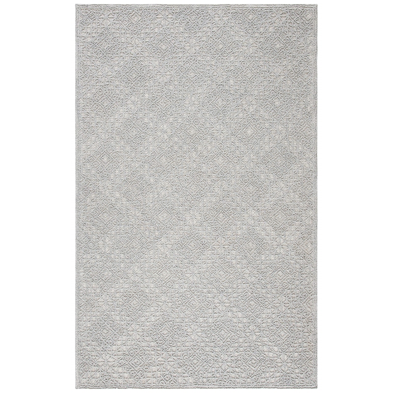 Safavieh Trace 200 4' x 6' Hand Tufted Wool Rug in Gray and Gray