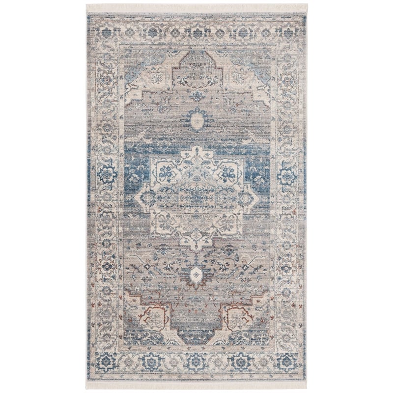 Safavieh Vintage 6' x 9' Rug in Gray and Blue