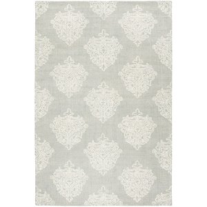 Safavieh Abstract 5' x 8' Hand Tufted Wool Rug in Aqua and Ivory