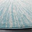 Safavieh Evoke 3' Round Rug in Aqua and Ivory