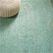 Safavieh Natural Fiber 7' Round Hand Woven Jute Rug in Aqua