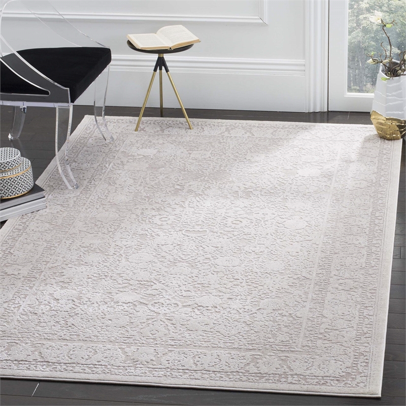Safavieh Reflection 5' Square Rug in Beige and Cream
