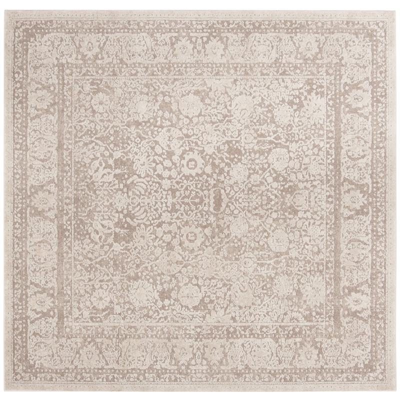Safavieh Reflection 5' Square Rug in Beige and Cream
