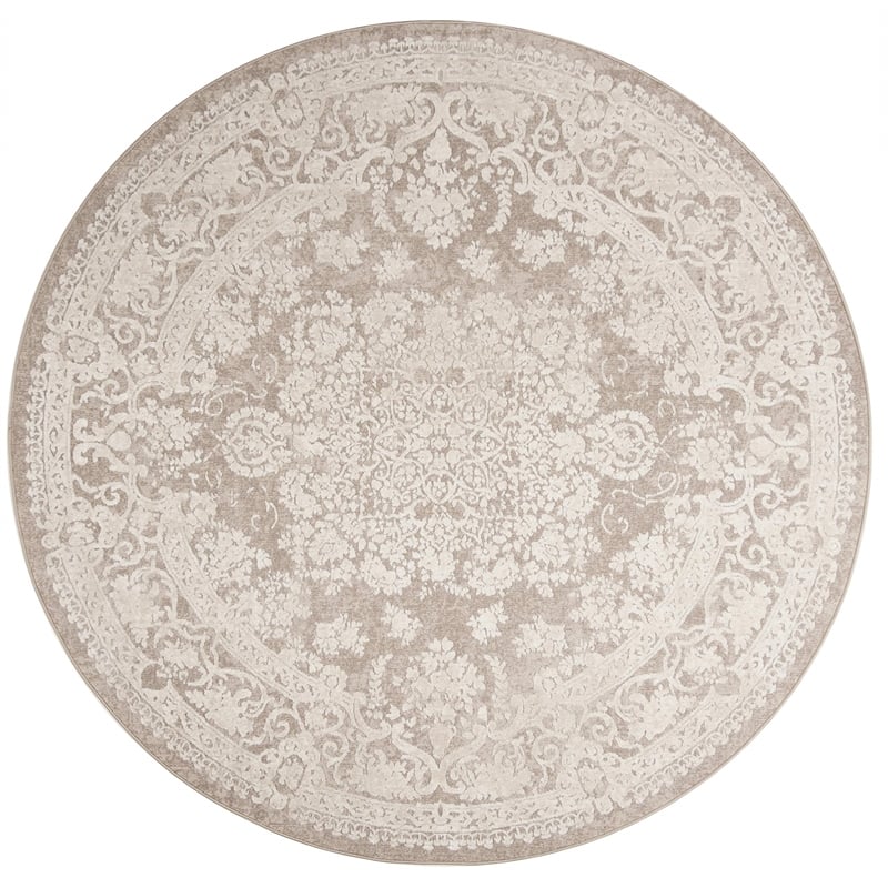 Safavieh Reflection 5' Round Rug in Beige and Cream