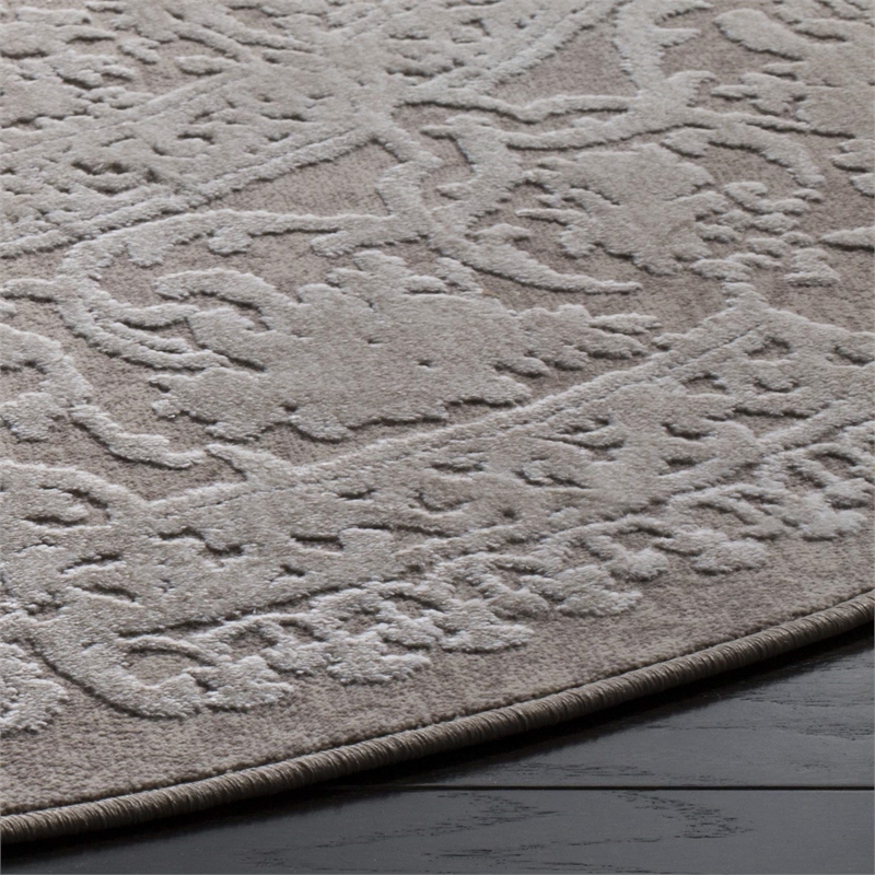 Safavieh Reflection 5' Round Rug in Beige and Cream