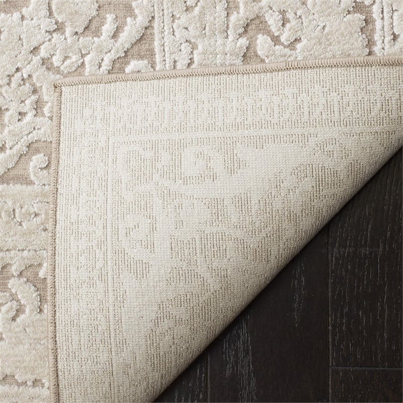 Safavieh Reflection 5' Square Rug in Beige and Cream