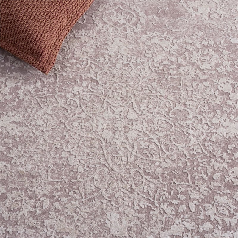 Safavieh Reflection 5' Square Rug in Beige and Cream